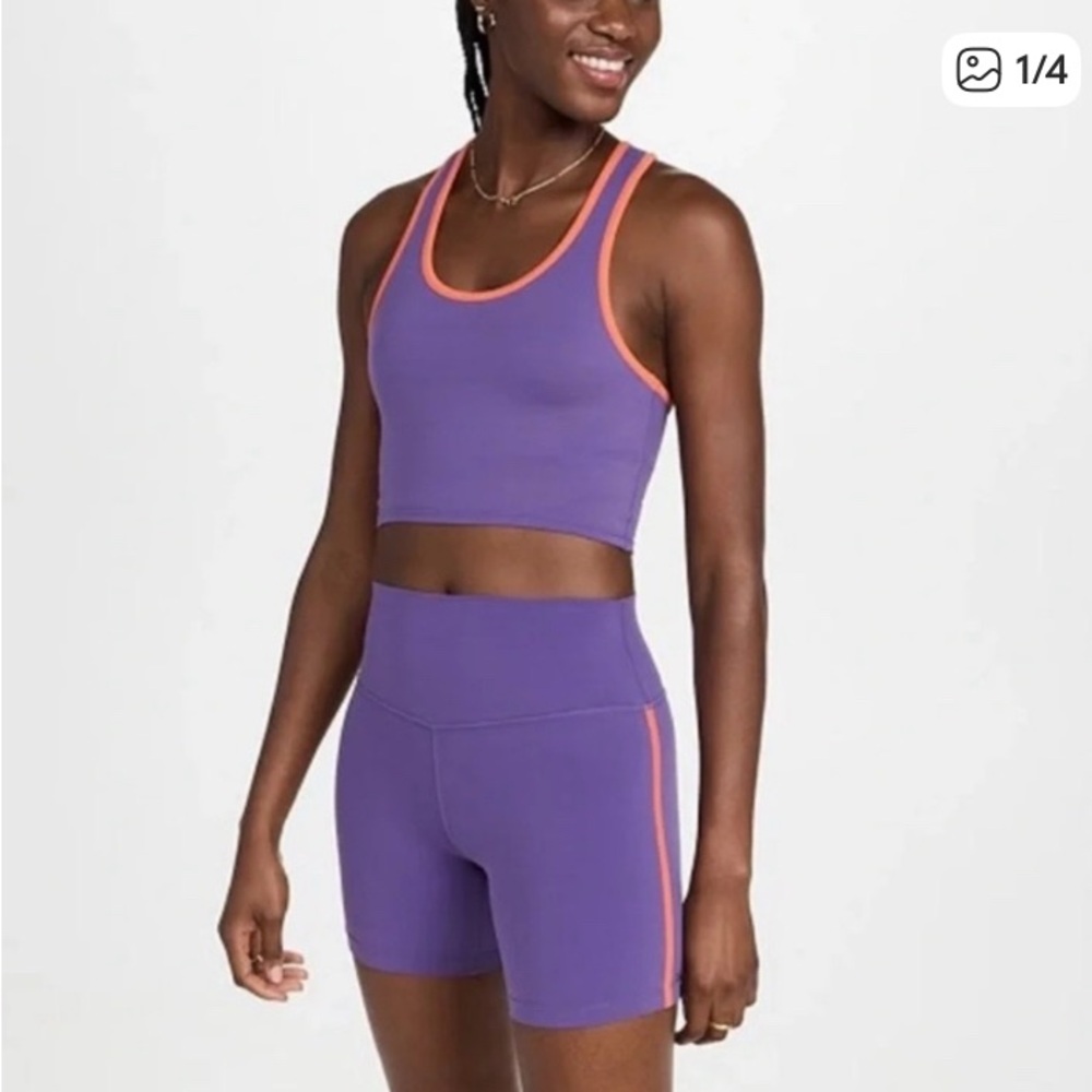 Splits 59 Purple and Orange Short:Bra Set